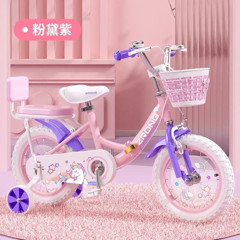 Children's Bicycle Folding Bike Girl 3-6 Years Old 7-10 Baby Foot Pedal Girl Bicycle Road Bik High-carbon Steel Materiale