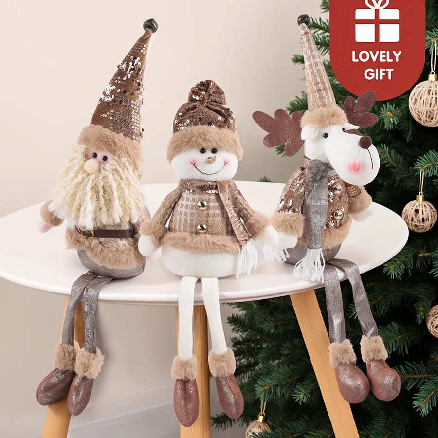 CN Santa Claus Puppe - Stoff-Weihnachtsdeko - Größe 25 cm, Handarbeit