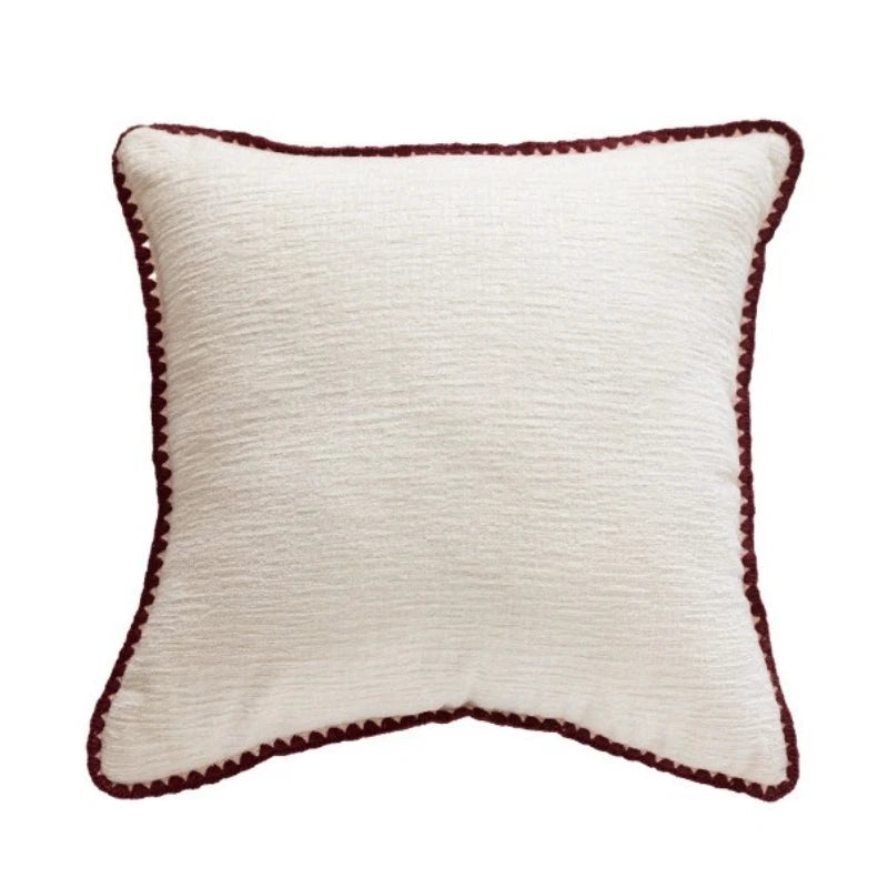 Modern Red Festive Cushion Cover Christmas Party Pillow Cover Decorative Polka Dot Tufted Tassel Velvet Pillowcase Home Decor