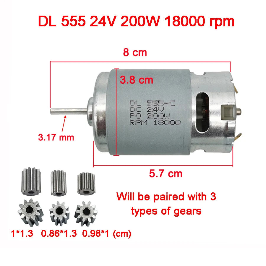 Children's electric car DC motor, kid's car high speed motor,DL 550 High-power motor 570 35000rpm engine