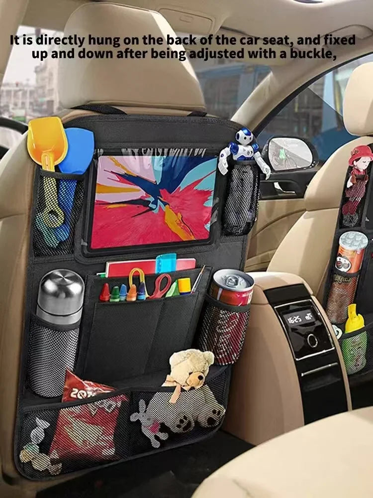 Auto Sitz Aufbewahrung Organizer Multifunktional Oxford Stoff Auto Rücken Multi Tasche Aufbewahrungstasche Mit Touch Screen Tablet Halter