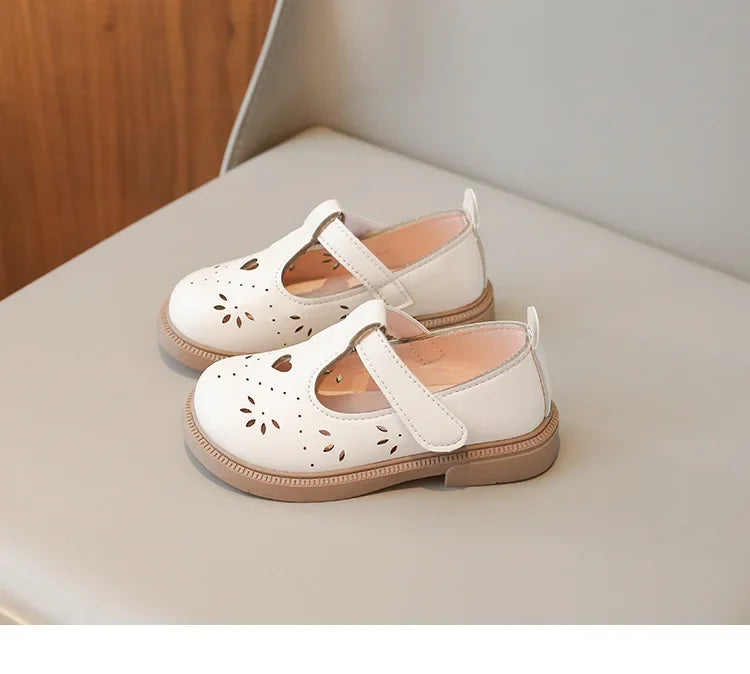 Mädchen Kleine PU Leder Schuhe 2025 - Frühling Sommer Baby Weiche Sohle - Prinzessin Einfarbig Casual Schul Loafer