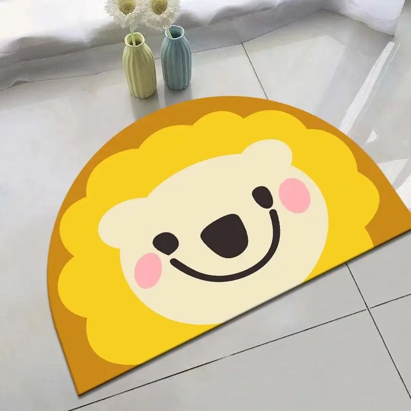 Panda Cartoon Dog Pattern Soft Cushion Bath Mat Quick Dry Super Absorbent Non-slip Bathroom Rug Diatom Mud Carpets Waterproof