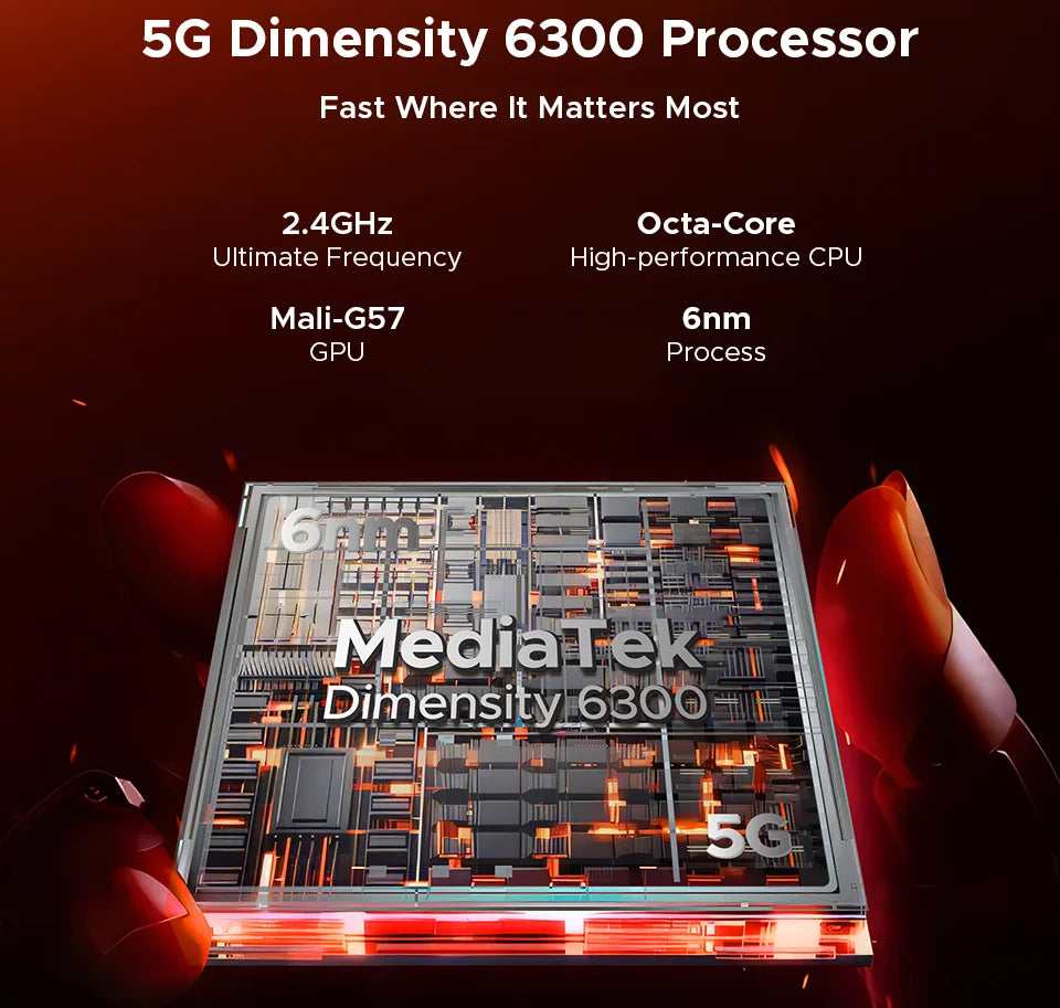 DOOGEE Fire 7 Robustes Smartphone - Akk 13000 mAh, 18W, 6,6 Zoll