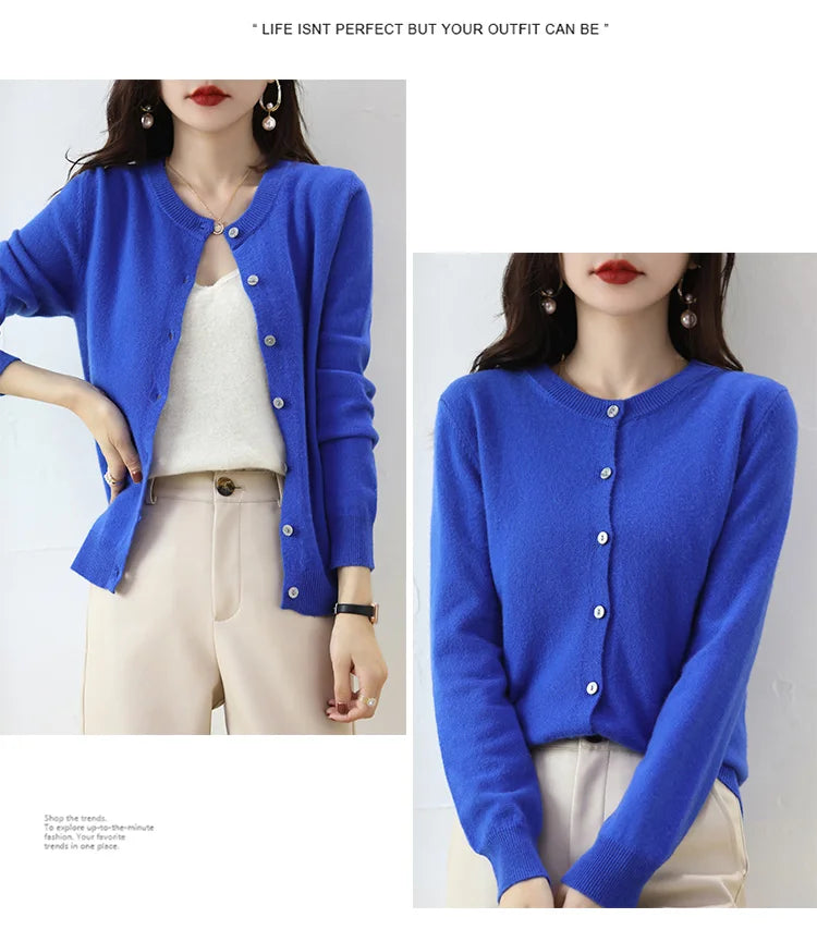 Ganleawort Cardigan Kuschelig - Größe Regular; Mat. W/A/V