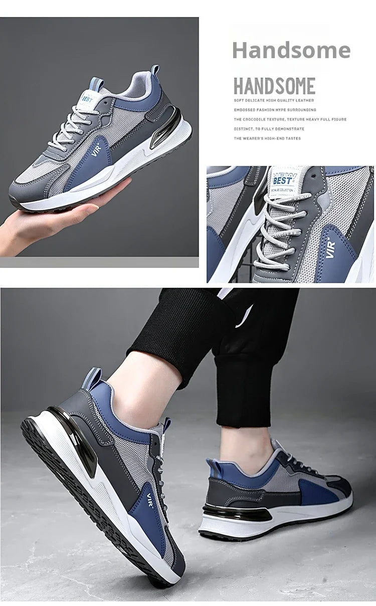 Men Shoes 2024 New Fashion Sneakers for Men Leather Shoes Comfort Lightweight Casual Shoes Outdoor WalkingFootwear