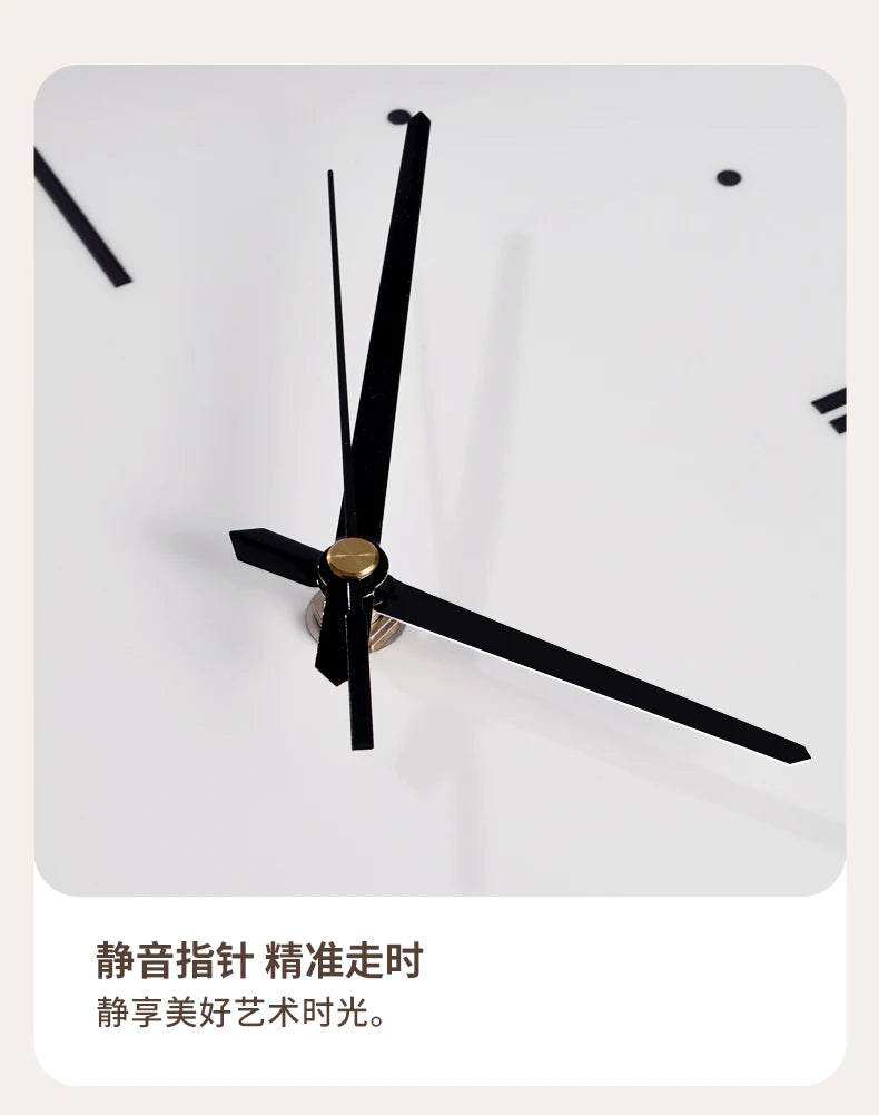 Cream Style Living Room Decoration with LED Light Wall Clock New Home Decor Creative Swinging Clock