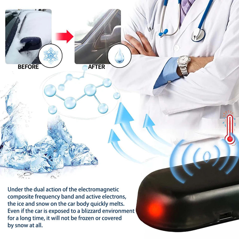 Car Snow Removal Tool Car Window Glass Ice Snow Remover Anti Freeze Anti Fog Device Winter Deicing Device Freeze Prevention