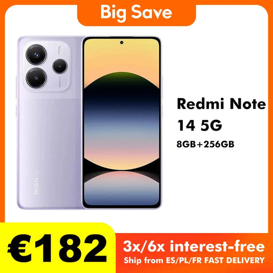 Xiaomi Redmi Note 14 5G - 5110 mAh Akku, 6,67 Zoll Display