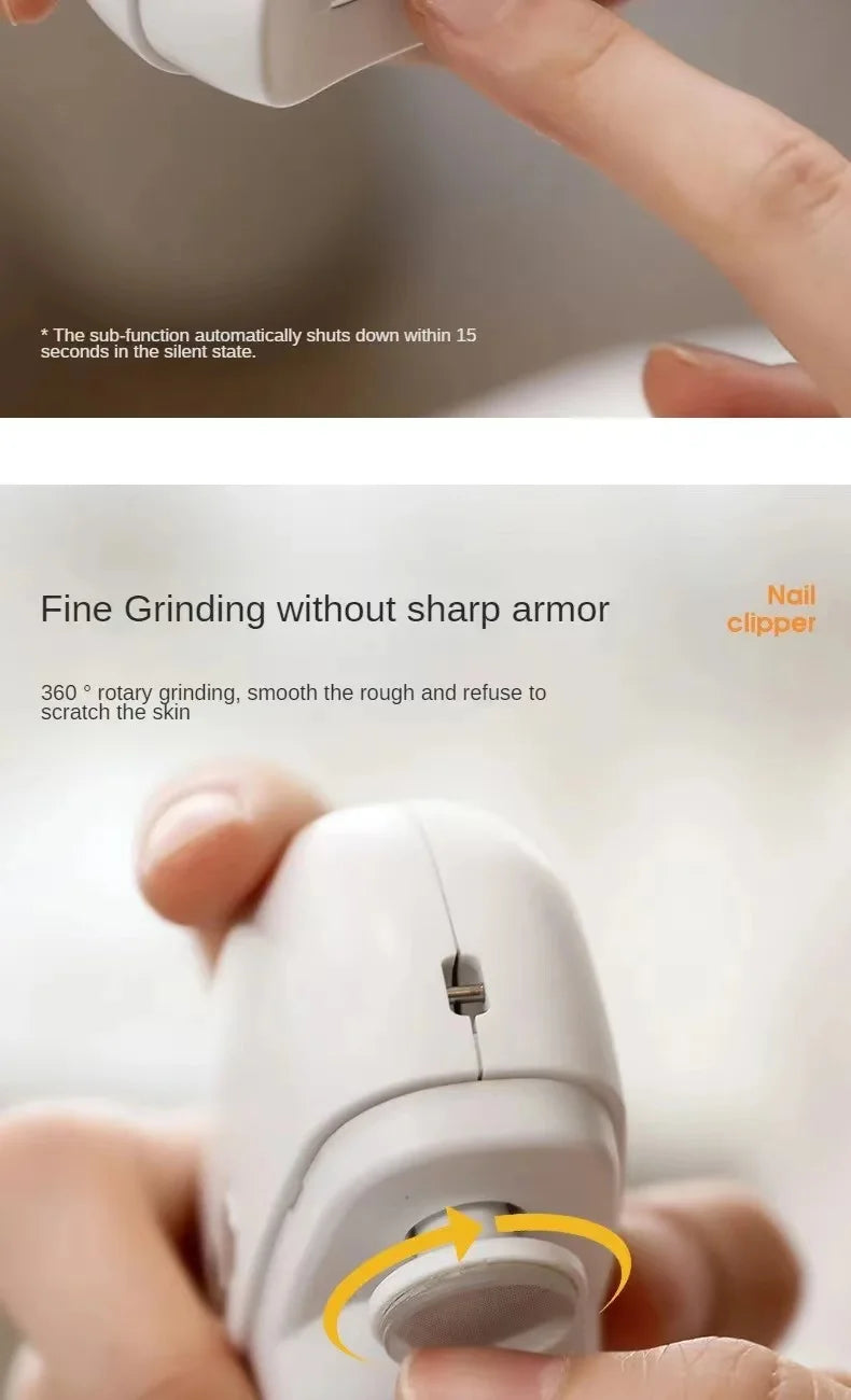 Electric Nail Clipper Grinding and Polishing 2 in 1 Multifunctional Portable Automatic Nail Grinder Electric Manicure Tool