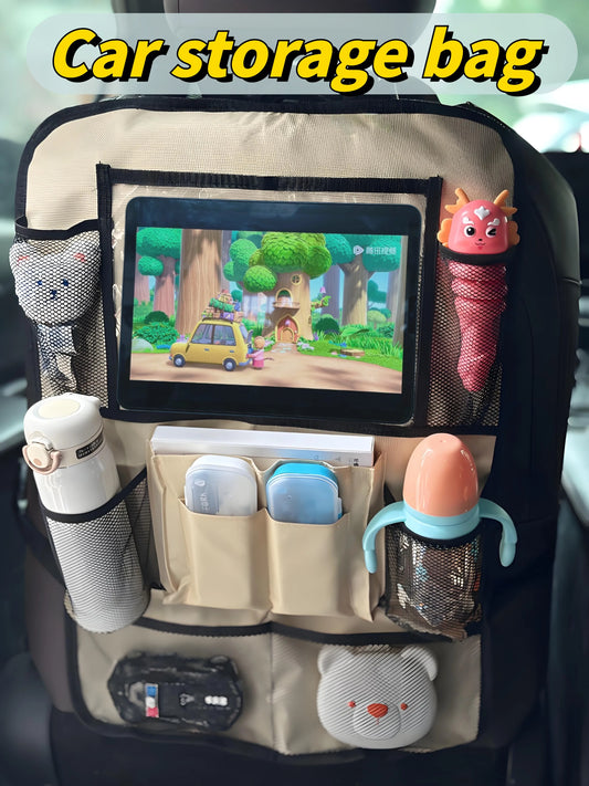 Auto Sitz Rückenlehne Aufbewahrungstasche Multifunktional Schwarz Aufbewahrung Hängetasche Kann Halten Tablets/Wasserflaschen/Spielzeug