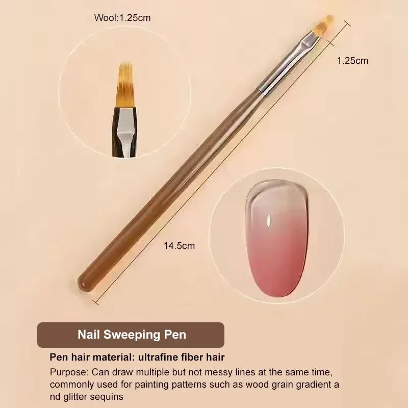 Choice 9er UV Gel Pinselset Nail Art - 9 Stück Acryl