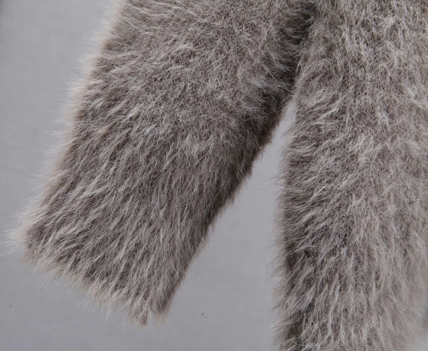 Frauen Kaschmir Strickjacke V-Ausschnitt - Gr. S-XL, lang