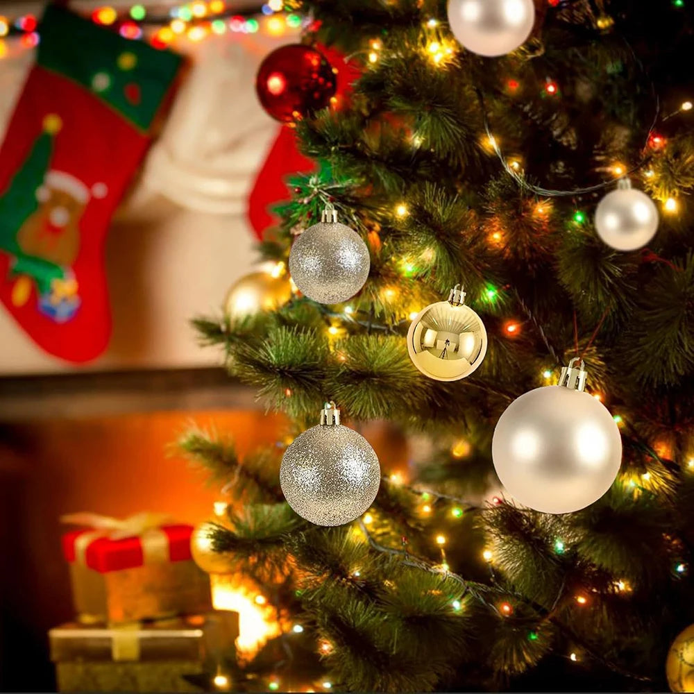 Surpsea KugelnSet Festliche Weihnachtskugeln - 24 Stück 3 cm Mehrfarbig