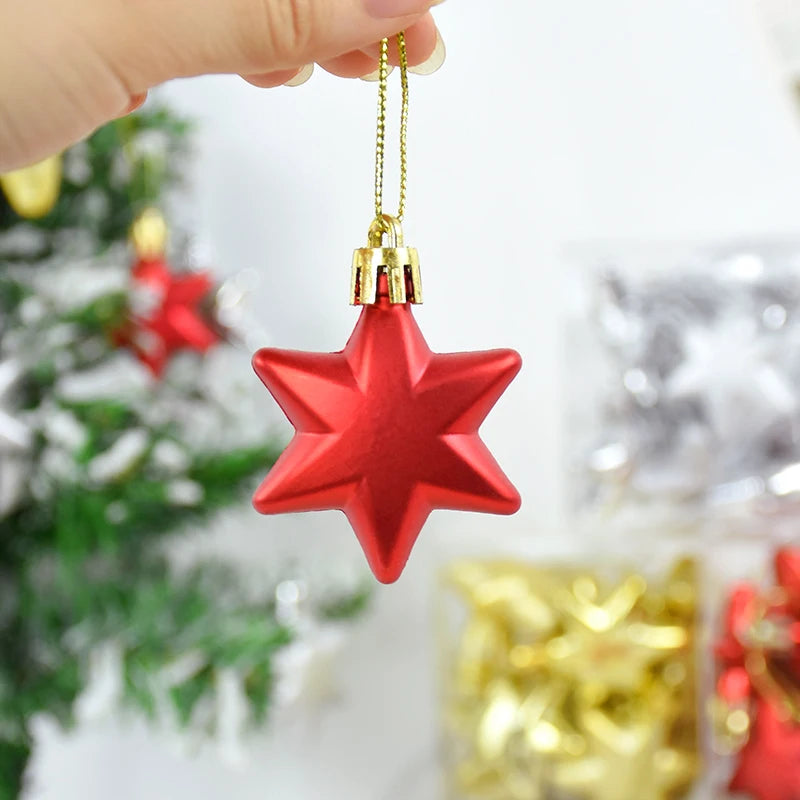 Choice Weihnachtskugeln Stern Gold - Kapazität 12 Stück Größe Ca.4 cm