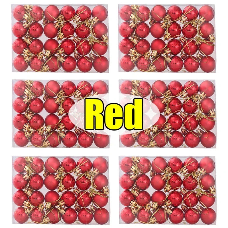 Choice Mini Weihnachtskugeln Set - Inhalt 24 Stück, Ø3 cm, Kunststoff