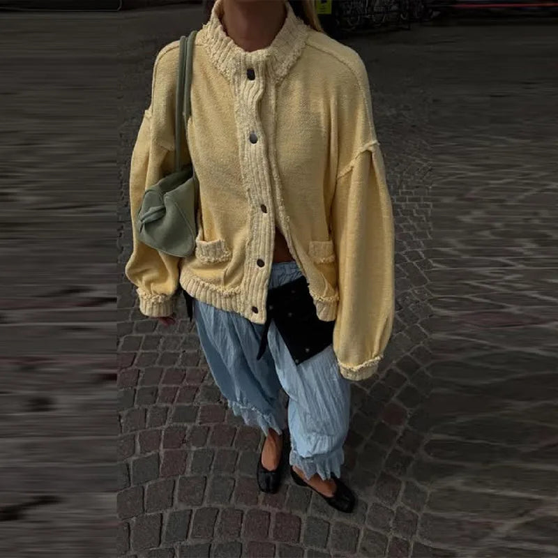 CN Zhejiang Cardigan Laternenärmel- Größe M/L, 120–220 g/m²