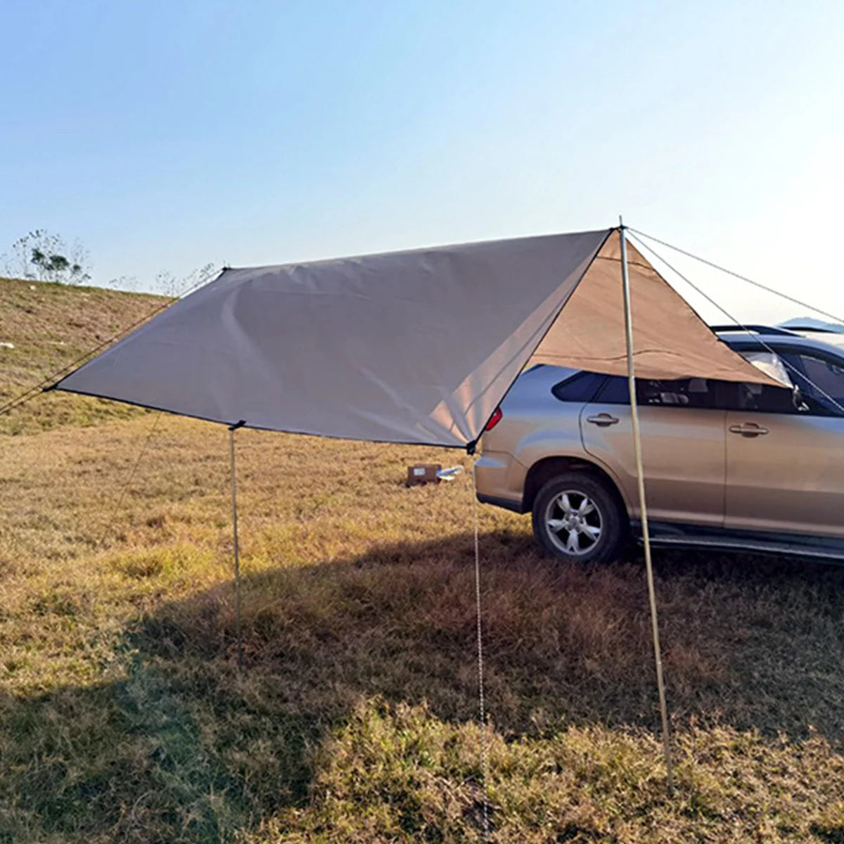 Camping Tent Family Automobile Suv Side Roof Top Sun Shelter Car Truck Sunshade Canopy Anti-UV Waterproof Rainproof Car Awning