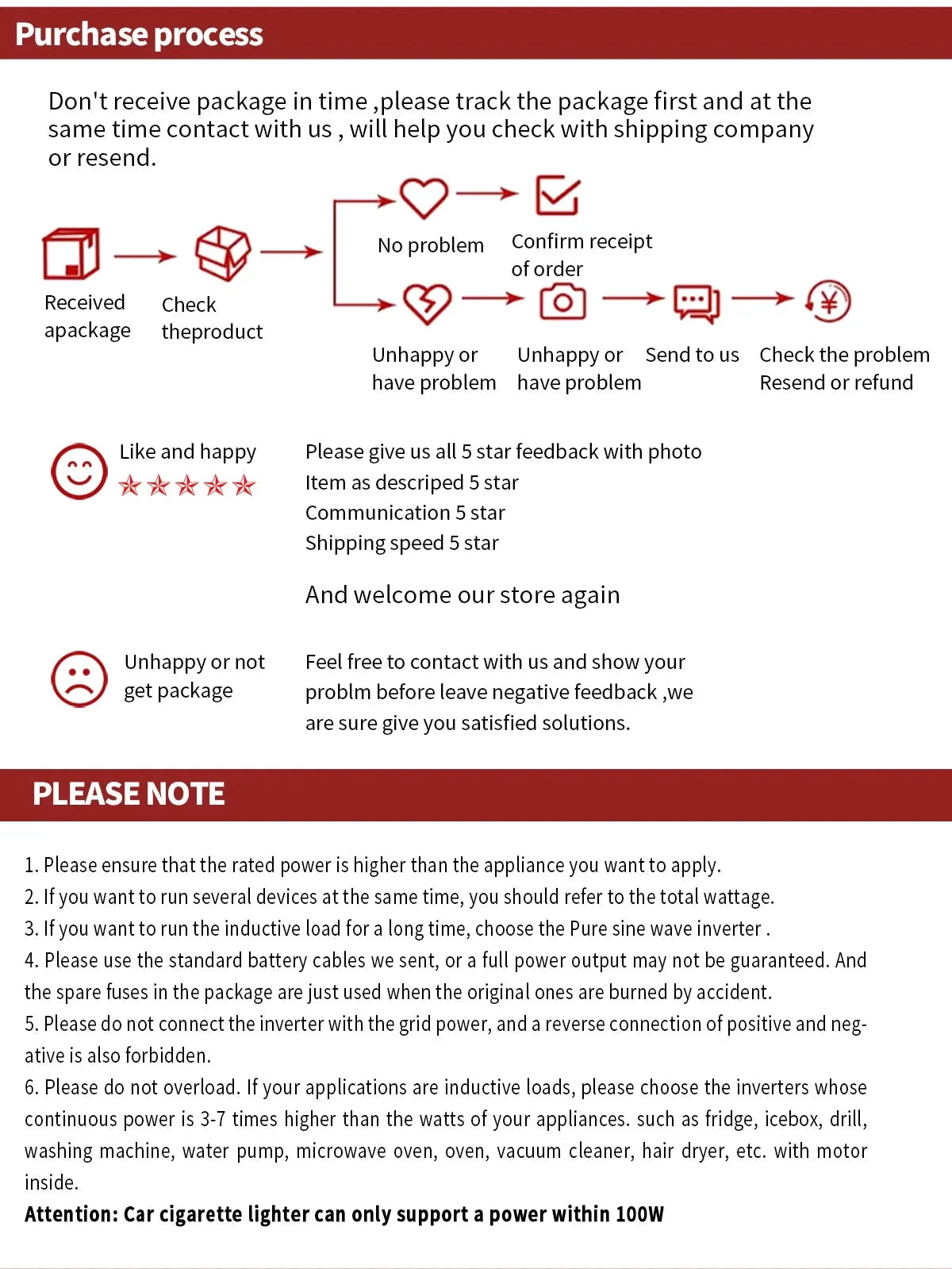 TATALIKEN 3500W Reiner Sinus - Abmessungen Kompakt Eingang 12V Ausgang 220V