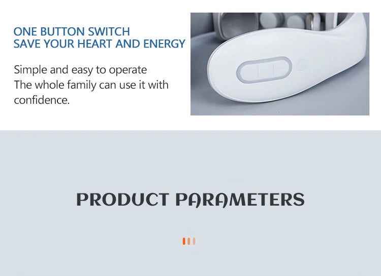 PAQIN Nackenmassagegerät Niederfrequenz - Wiederaufladbar, Kompakt, ABS