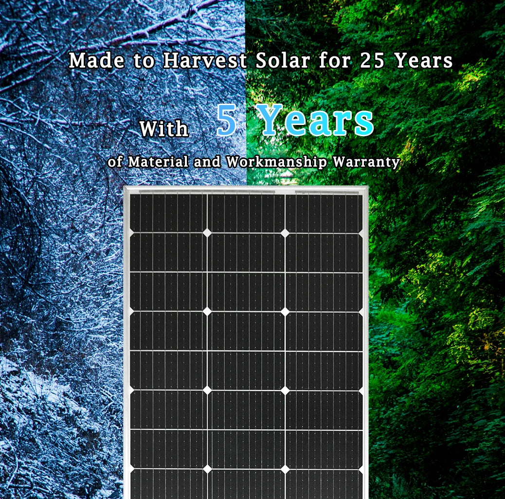 Solar Panel 100W 200W 300W 400W Rigid Glass Photovoltaic Panel 18V Monocrystaillne Solar Cell For 12V/24V Battery Charger