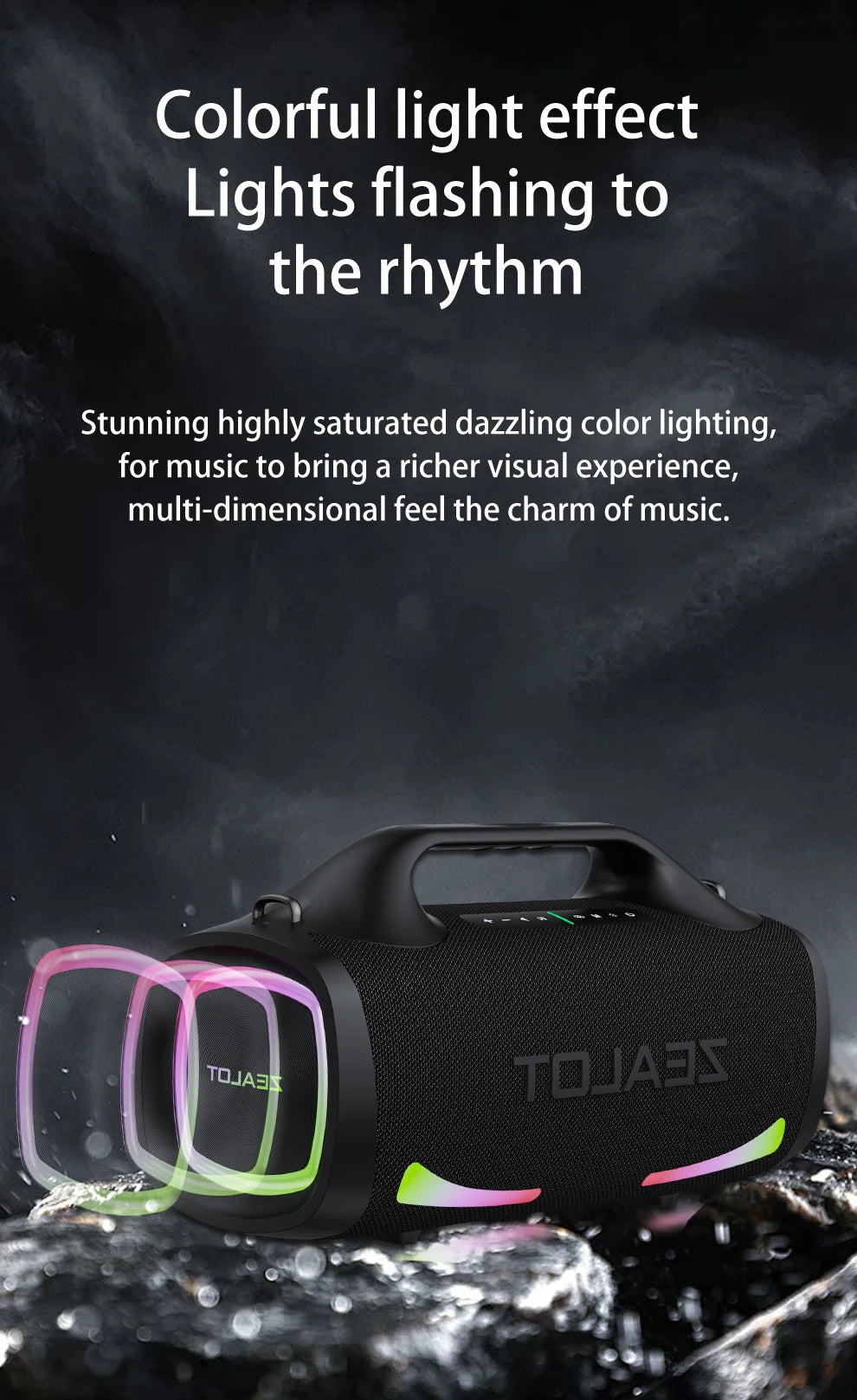 Bluetooth-Lautsprecher 2025: Zealot S79 100W Wireless Outdoor Portable Subwoofer HiFi Sound Collection