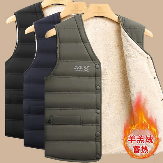 Winter Männer Warme Weste - Futter Polyester, Vlies, L