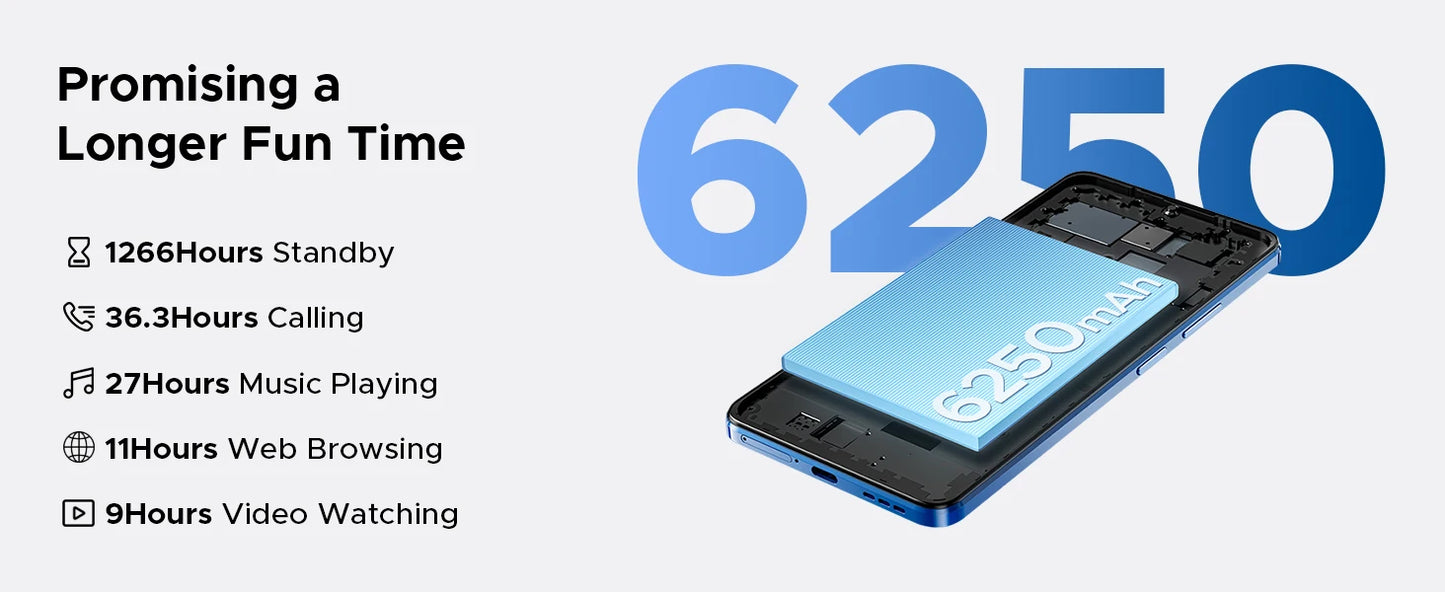 DOOGEE Note 59 5G - 6250 mAh Akku, Unisoc T820, 6,75 Zoll Display