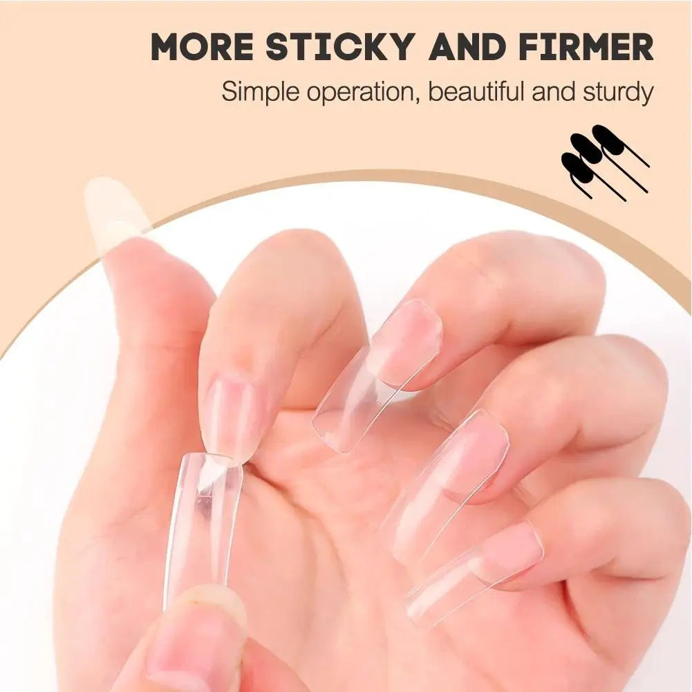 Gel Nail Glue For Press On Nails And Nail Tips Long-Lasting Strong Adhesion Nail Glue For Acrylic Nails Clear Hard Gel Nail Art