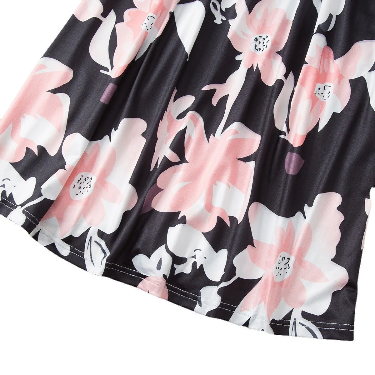New 2022 Mother Daughter Summer Dresses Sleeveless Flower Patchwork Sundress Mom Mommy and Me Dress Family Matching Outfits