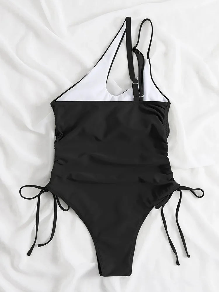 Badeanzug 2025: TOKITIND Solid Lace Up Badeanzug Damen Sexy Swimsuit Swimwear - Push Up Damen Bathing Suit Beachwear Female Bodysuit