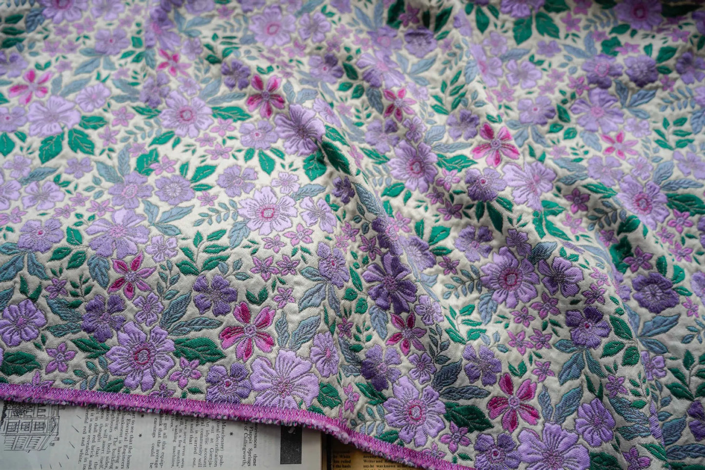 Jiangsu Jacquard Stoff - 100% Polyester Breite 145 cm