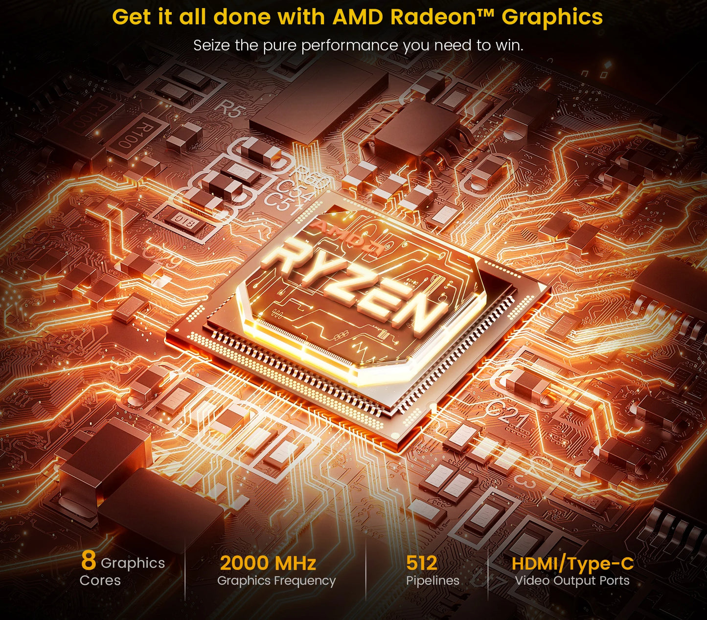 N-one AMD Ryzen 7 5800U Mini PC 16GB DDR4 512GB  SSD Micro Desktop Computer Dual-Band WiFi 6,Bluetooth 5.2 for Home/Office