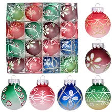 Neues Weihnachtsball-Set Handbemalt - Kapazität 40 Stück Ø6 cm