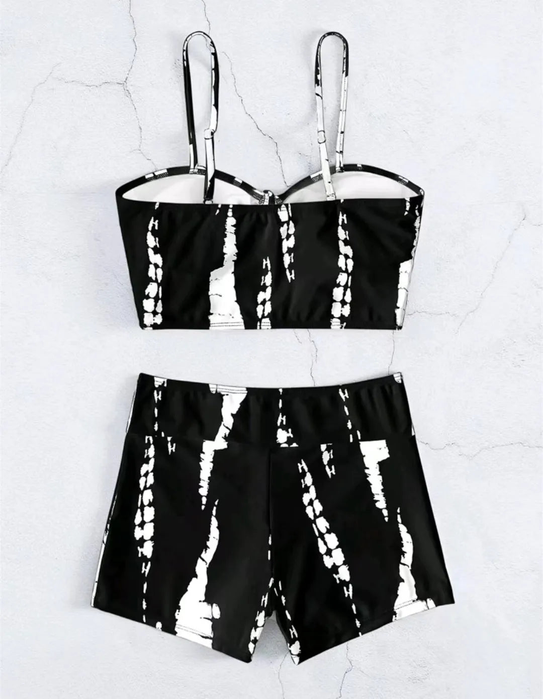 Damen Bikini 2025 - Hochtailliger Drawstring Front Shorts Bikinis für Frauen
