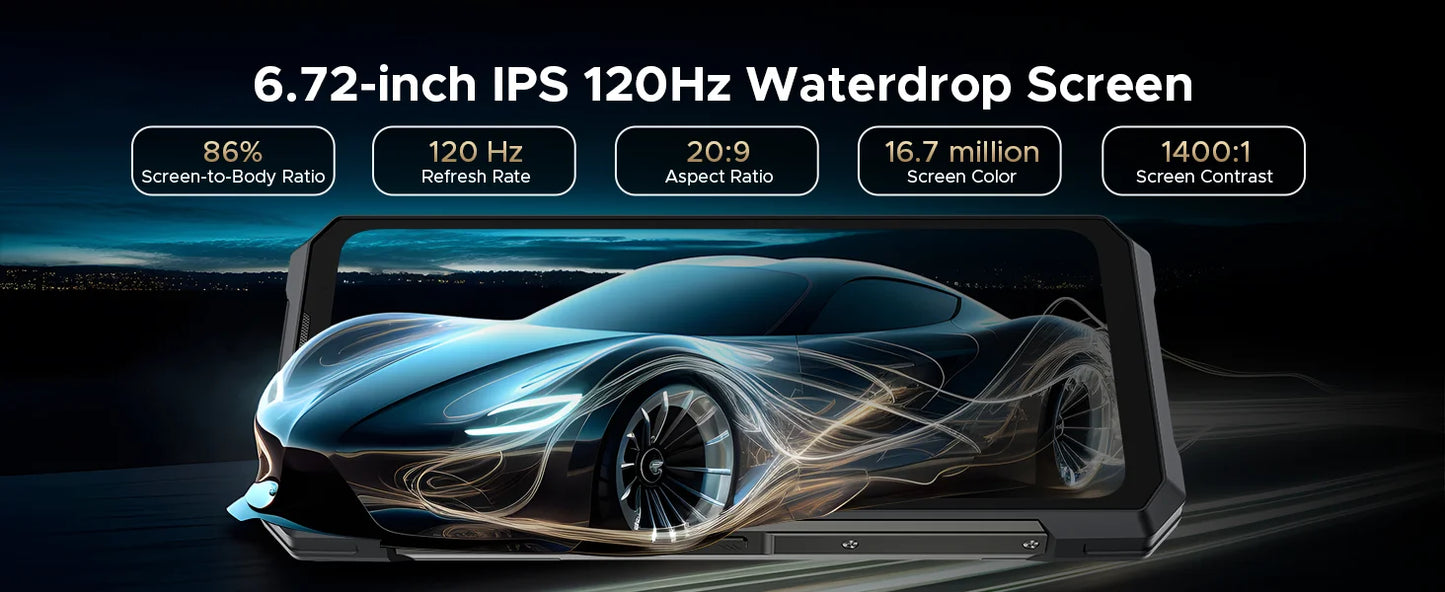 DOOGEE Fire 6 Max Robustes 5G - 20800 mAh, 33W, 6.72 Zoll