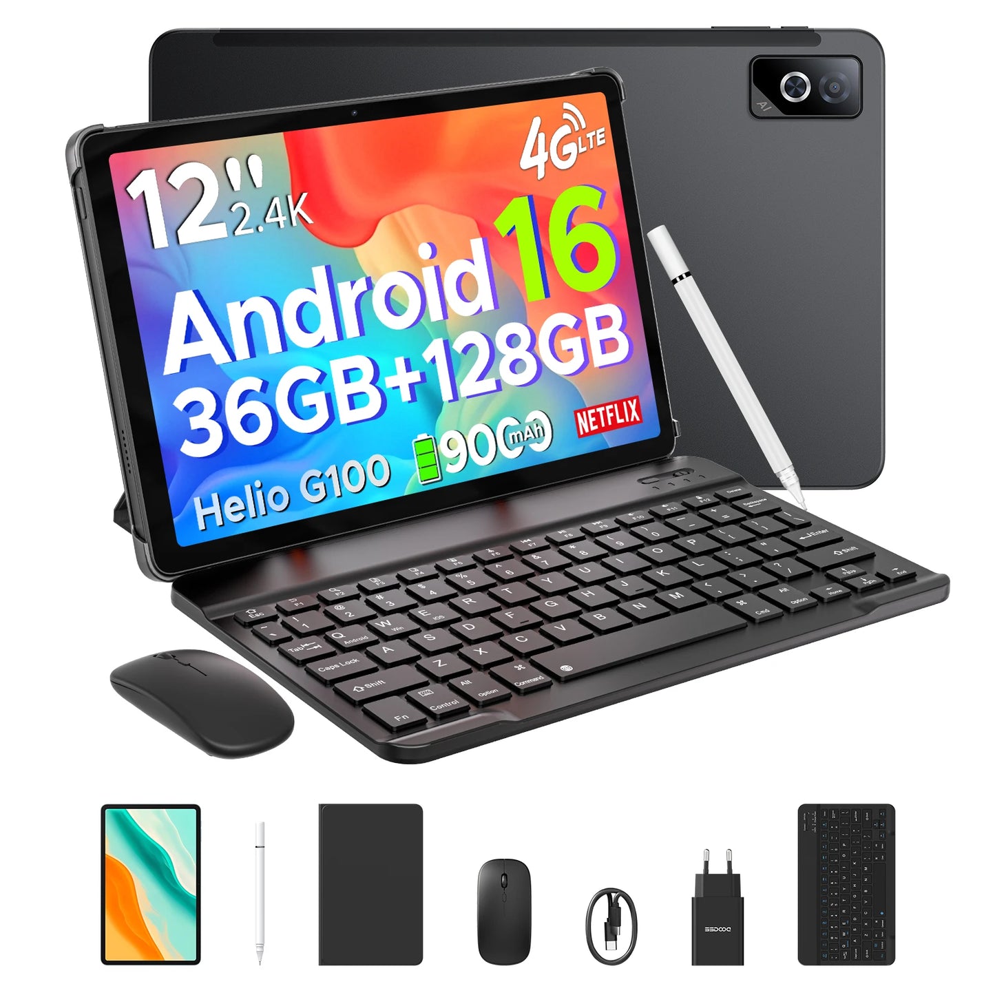 DOOGEE Tab G6 Pro Ultra Dünnes Metallgehäuse - 9000mAh, 8GB Ram, 128GB ROM