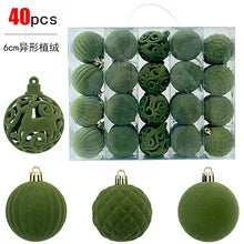 Neues Weihnachtsball-Set Handbemalt - Kapazität 40 Stück Ø6 cm