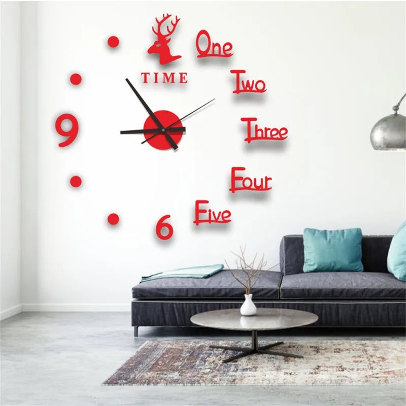 Luminous Wall Clock Large Watch Horloge Murale 3d Diy Acrylic Mirror Stickers Quartz Duvar Saat Klock Modern Mute Alarm Clock