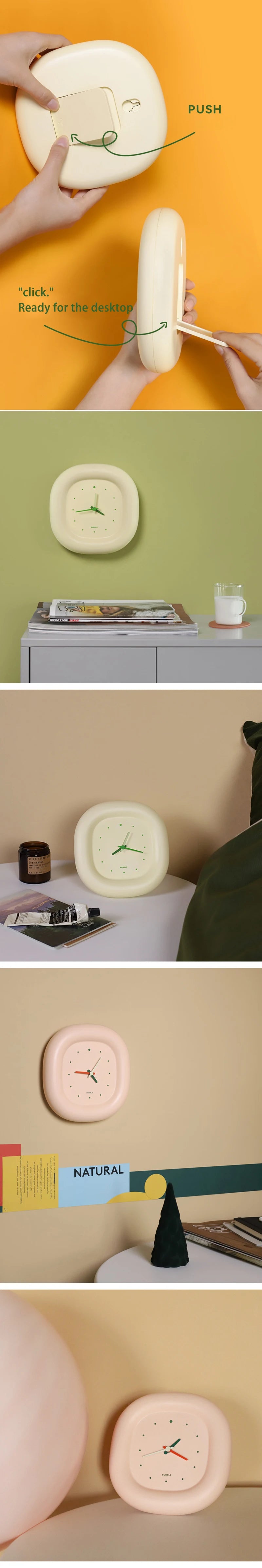 Creative Bubble Clock Wall Simple New Living Room Bedroom Silent For Home Decoration Quartz Needle Self Adhesive Hanging Watch