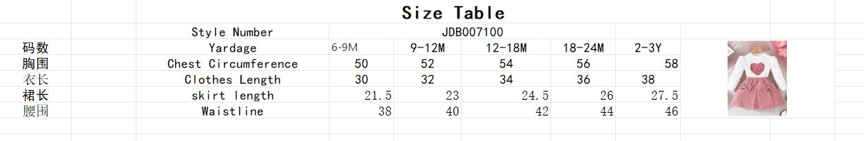 Guangdong Mädchen-Set Herztop - Gr. 0-3J Polyester