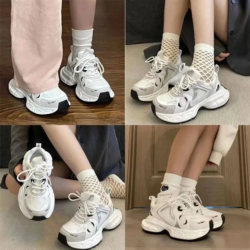 Fashion Small White Shoes Women New Spring and Autumn Leisure Sports Shoes Girls with Thick Soles Low Style Sneakers Shoes