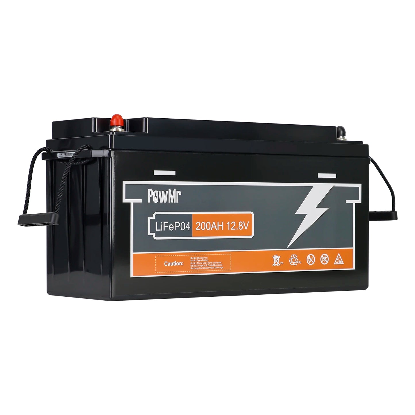 PowMr 12,8V 200AH LiFePO4-Batterie wiederaufladbar Grade A-Zellen 2560WH eingebauter BMS 6000+ Zyklus Heim-Lithium-Batterie-Energiespeicher