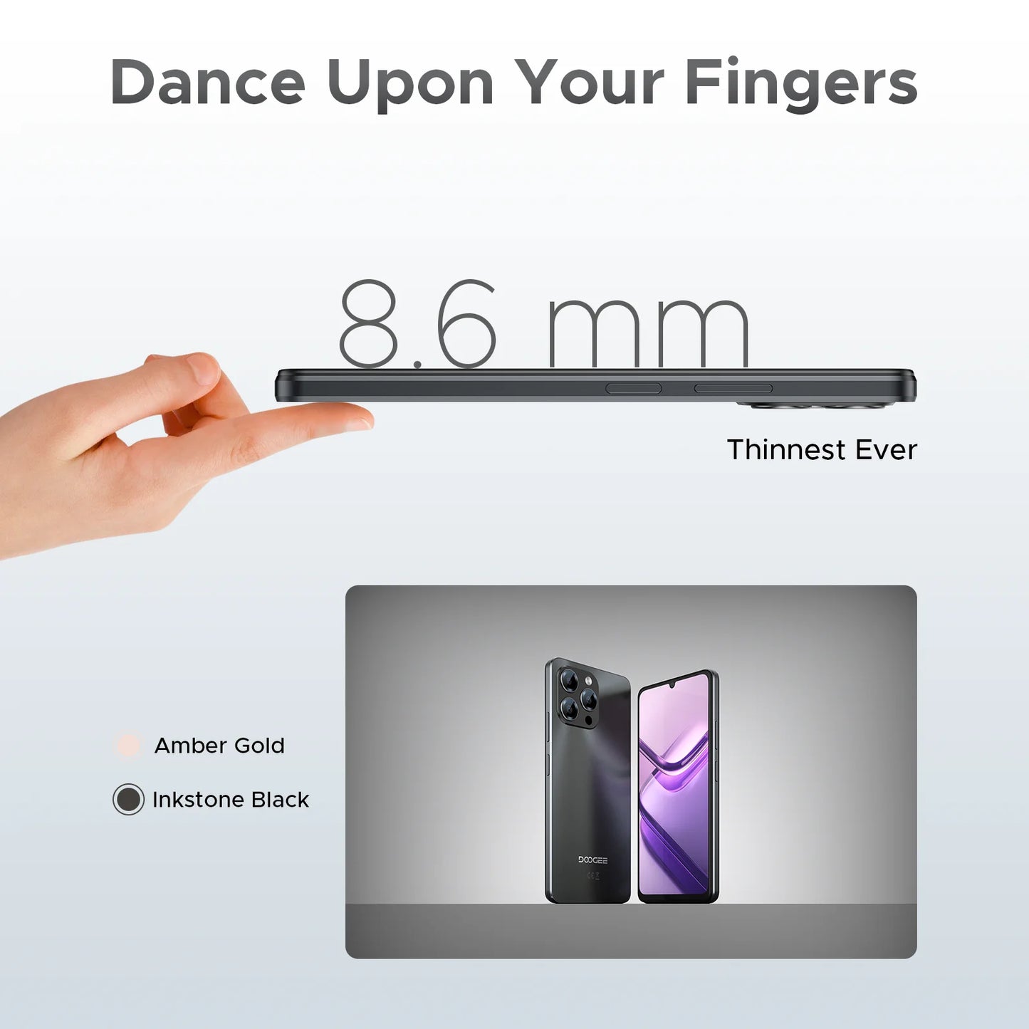 Global Version Doogee Note58 Pro Android 15 Smartphones 8Gb Ram 256Gb Rom 6250Mah Large Battery 6.75" Hd+ Display Nfc Cellphone