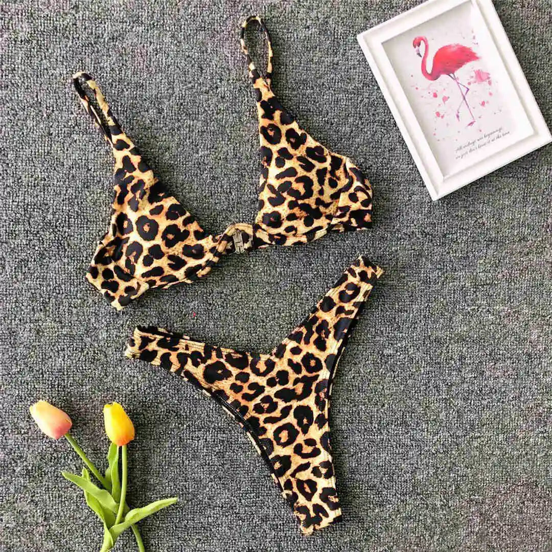 V-bar Bügel Bikini S-XL Damen Schwimmanzug Underwire-Technologie Low Waist Zweiteilig V-Form Bügel Polyester Spandex
