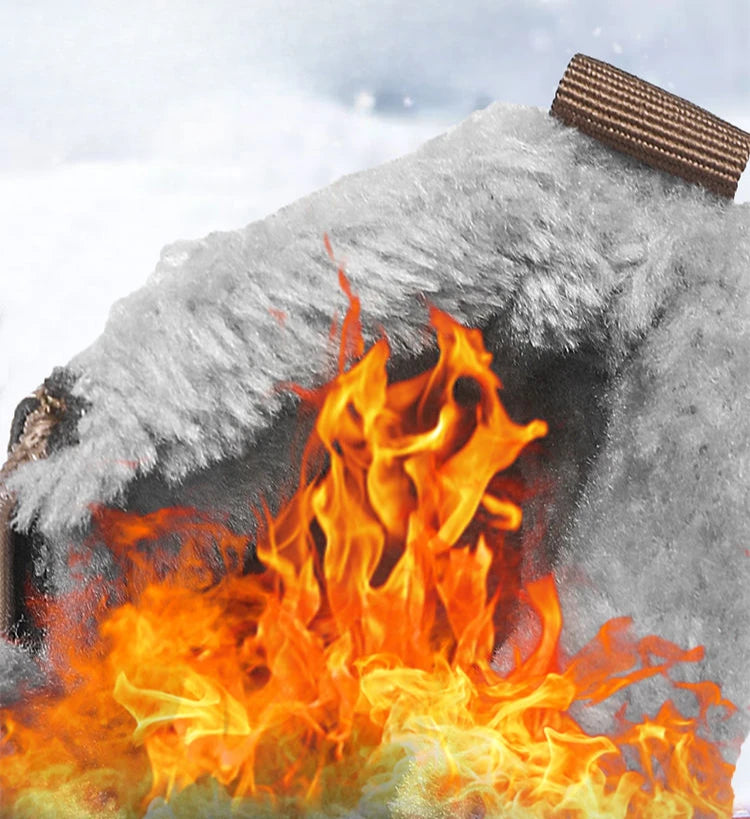 Ghete de zăpadă impermeabile Shangkaka - Ghete până la gleznă cu fermoar, înălțimea tocului 1-3 centimetri