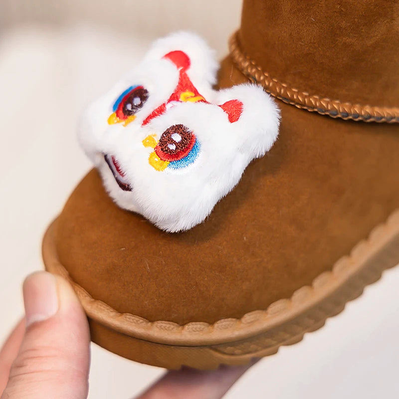 Kinder Winter Stiefel für Jungen Outdoor Neue Mädchen Schnee Stiefel Niedlichen Cartoon Mode Kausalen Kinder Outdoor Plüsch Stiefel Warme Vielseitig