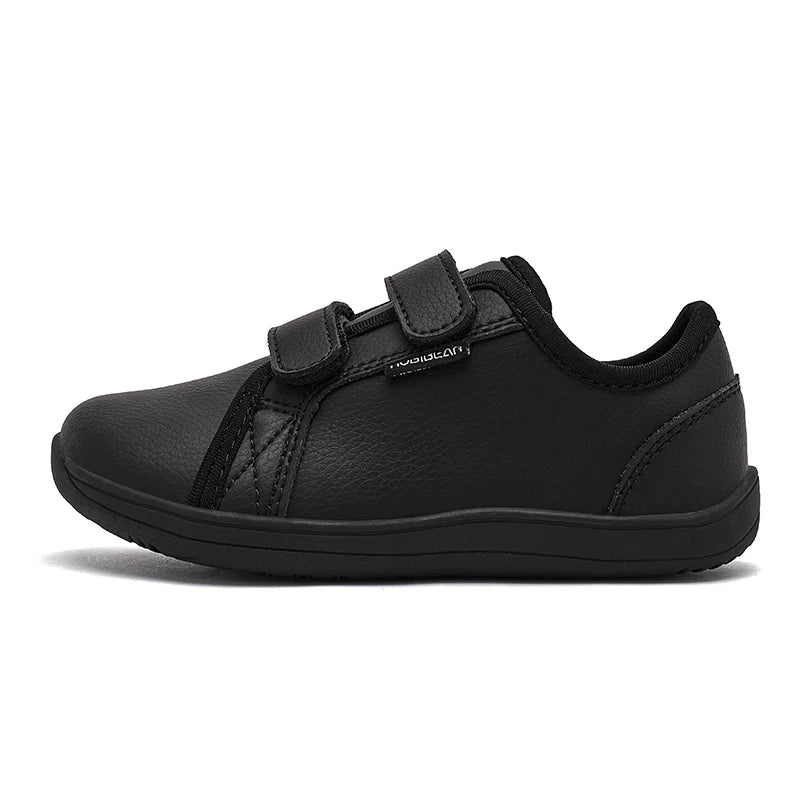 HOBIBEAR Kinder Barfuß Schuhe 2025 - Klein/Groß/Kind Weite Zehen Minimalistische Sneaker - Leichtgewicht Klettverschluss Kunstleder Schuhe