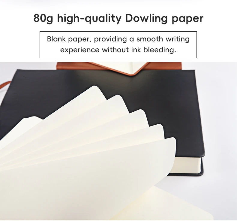 PU Leder Notizbuch A4/A5/A6 2025 - Super Thick 330 Seiten Sketchbook Schule Journal