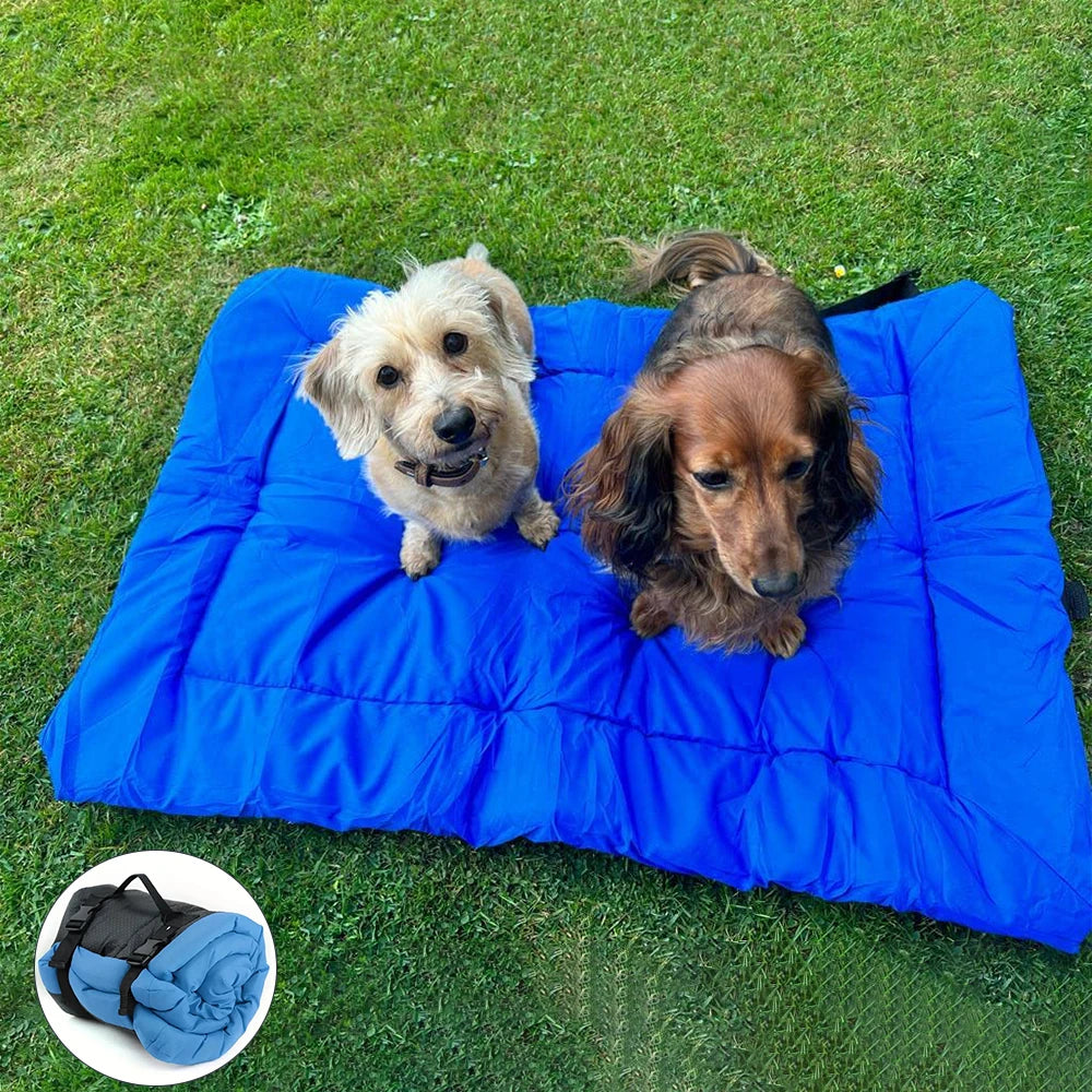 Hundebett 2025: PETRAVEL Outdoor Dog Bed Portable Camping Travel - Foldable Dog Mat Waterproof Non-Slip Machine Washable Pet Accessories Collection